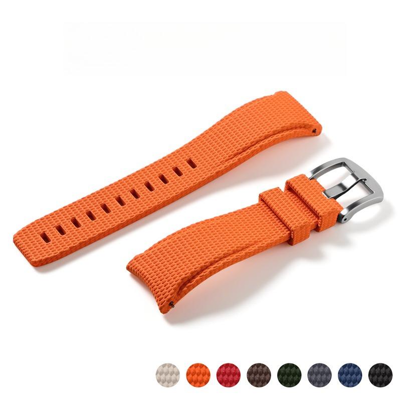 Bracelet en Caoutchouc Fluoro 19mm 20mm 21mm 22mm pour Xiaomi huawei Samsung Swatch MoonSwatch Universel FKM Libération Rapide Bracelet de Montre de Plongée pour Seiko