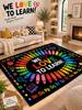 Halloween Pumpkin Pattern Area Rug Seasonal Home Decor Carpet Festive Graphic Floor Cover Living Room Bedroom Party Decoration