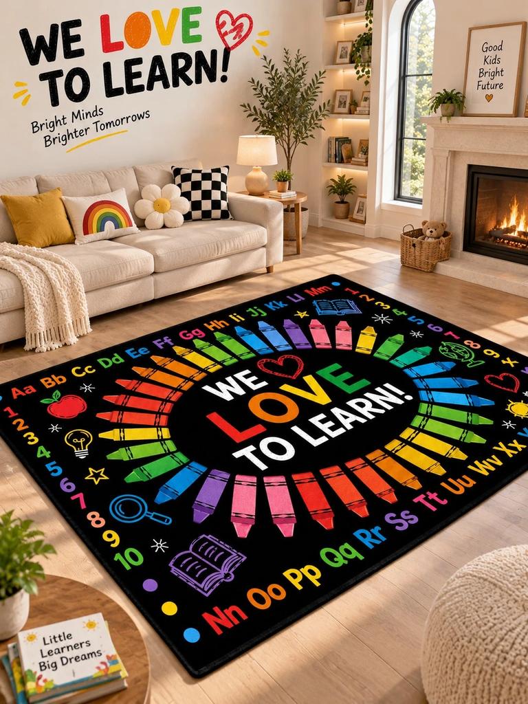 Halloween Pumpkin Pattern Area Rug Seasonal Home Decor Carpet Festive Graphic Floor Cover Living Room Bedroom Party Decoration