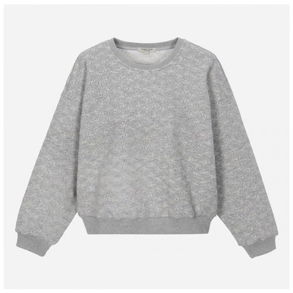 Thursday Island Allover Embroidery Pattern Sweatshirt T262mst136w gray (GY)/S