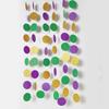 Decor365 Gold Purple Green Mardi Gras Decorations Glitter Dot Mardi Gras Garland Decor Circle Streamers Fat Tuesday Banner Carnival Themed Backdrop