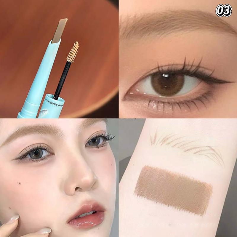Cappuvini 3D Eyebrow Dye Cream Gray Brown Double Head Eyebrow Pencil Long Lasting Waterproof Eye Brow Pen Tint Mascara Enhance