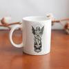 11oz Weiße Keramiktasse mit glänzender Oberfläche und bedruckter Beschichtung, Hitzebeständige Tasse für Kaffeepausen und täglichen Getränkekonsum