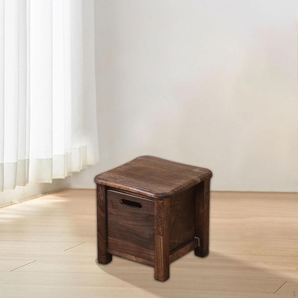 Dřevěná úložná stolička pro domácnost Malá přenosná úspora místa se zásuvkou výměnou bot
