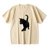 Unisex Cats Print Top Women's Cute Cat Printed Short Sleeve T-shirt Women's Harajuku Fashion Couple Loose Street Style Y2K Clothing