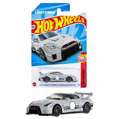 Hot Wheels Basic Car Works GT Nissan Vehicle Toy Mini Car 3 Years Old and Up White HXR28 LB-Silhouette 35GT-RR VER.2