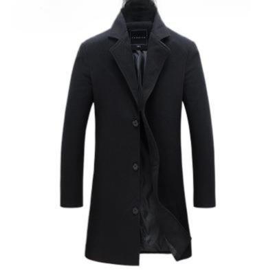 Cappotto da Uomo Abbigliamento da Uomo Versione Coreana Slim Fit Trench Medio e Lungo Giacca in Tessuto da Uomo
