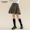 Girls' Korean Style Plaid Pleated Skirt
