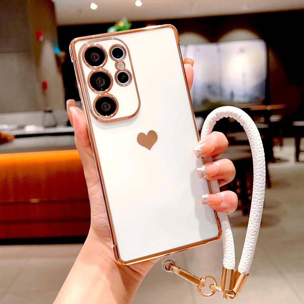 

Soft TPU Chain Lanyard Case For For Samsung Galaxy S26 S25 S24 S23 S22 S21 Ultra Plus FE S26Ultr S 26 A56 A55 A54 A15 A16 5G Cover For Samsung S21
