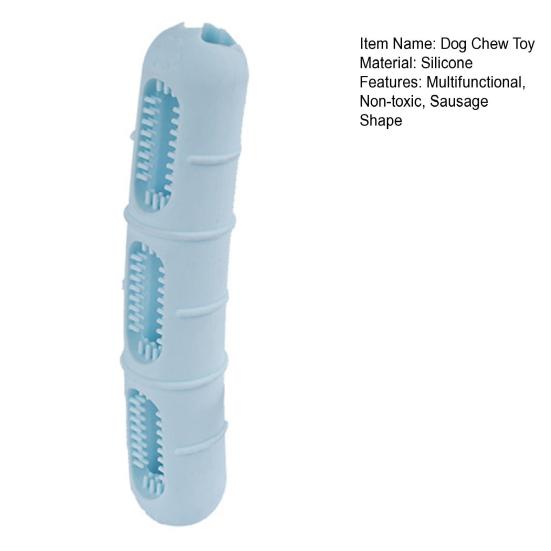 Dog Sausage Chew Toy Dental Health Pet Toy Mental Stimulation Treat Dispenser Interactive Puppy Toy for Aggressive Chewers Small Medium Large Dogs