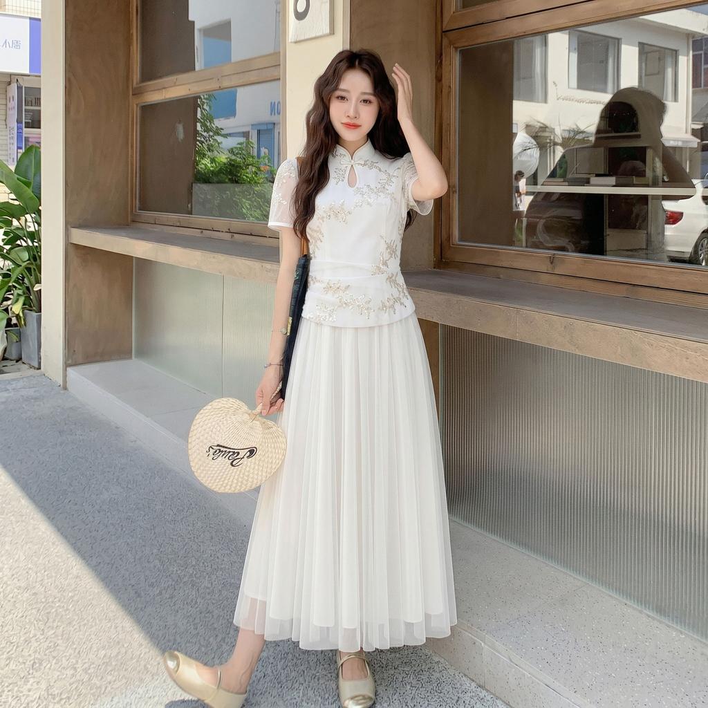 [Spot] There Are Libu Summer New Female New Chinese Style National Style Design Sense Thin Fairy Temperament Dress