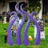 4pcs Halloween Inflatable Lighted Giant Octopus Tentacle Broke Out from Window Blow up Decor for Halloween Window Decoration