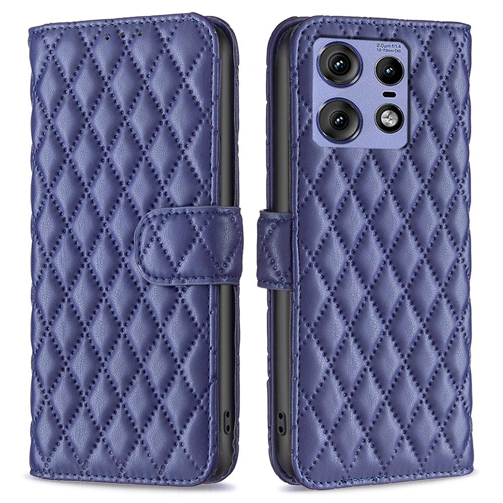 BINFEN COLOR BF Style-14 For Motorola Edge 50 Pro 5G Case Wallet Rhombus Phone Leather Cover