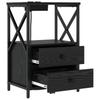 Nightstand Set of 2 Black Oak Effect 40 X 31 X 60 Cm