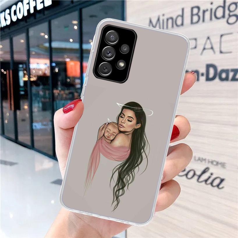 Baby Mom Girls For Samsung Galaxy A15 A14 A13 A12 A55 A54 A53 A52 Phone Case A32 A35 A34 A33 A25 A24 A23 A22 A04S A03S A02S Gala