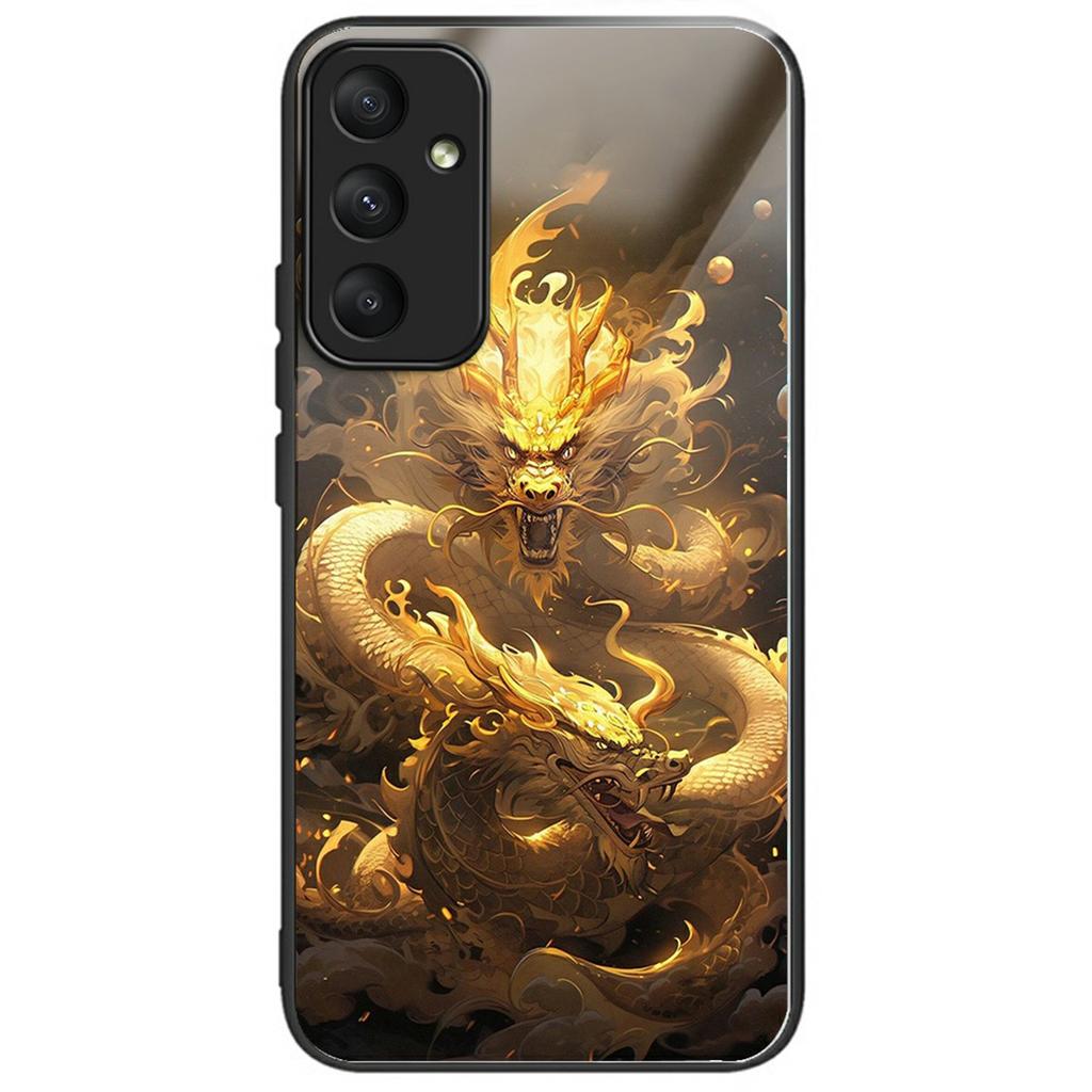 Für Samsung Galaxy S25+ Hülle Gehärtetes Glas TPU Sturzsicher Musterdruck Handyhülle