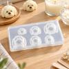 Assorted-Cavity Dog Casting Mould with Pet-Themed Motifs and Flexible Construction for Candle and Resin Craft Projects