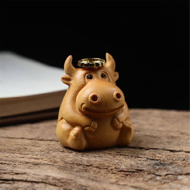 Waterfall Backflow Incenses Burners Wood Handmade Censers Incenses HolderAromatherapy Cow Hippo Ornament Home Decors