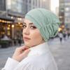 Vintage Hijab Caps Elastic Islamic Headband Comfortable Twist Knot Turban Hat  Women Headwear