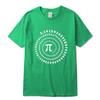 Men's High Quality 100% Cotton Funny Pi Design Print Summer Loose O-neck Men Tshirt Short Sleeve T-shirt Male Tees Tops