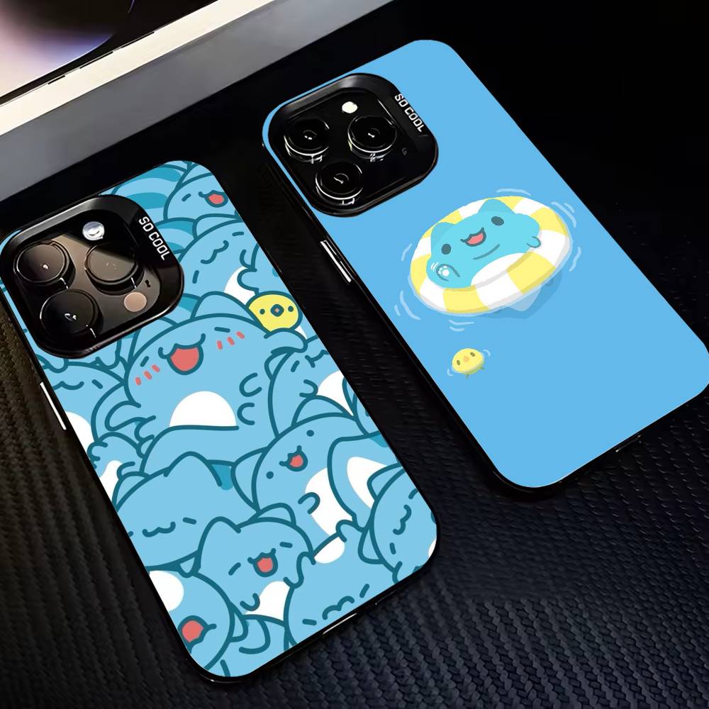 Cute B-Bugcat C-Capoo Phone Case For iPhone17 16 15 14 13 12 Pro Max Grey Black Matte Laser Metallic Aurora Funda