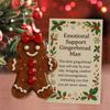 Emotional Support Gingerbread Men Acrylic Gingerbread Pocket Hugs with Positive Card Long Distance Keepsake Encouragement Gift for Her Him