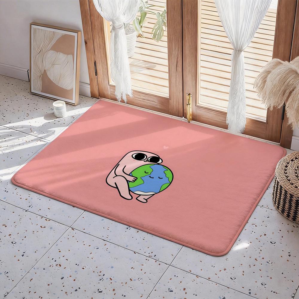 Character K Ketnipz Floor Mat Eco Flannel Doormat Non Slip Odorless Indoor Floor Rug Soft Short Plush Home Mat