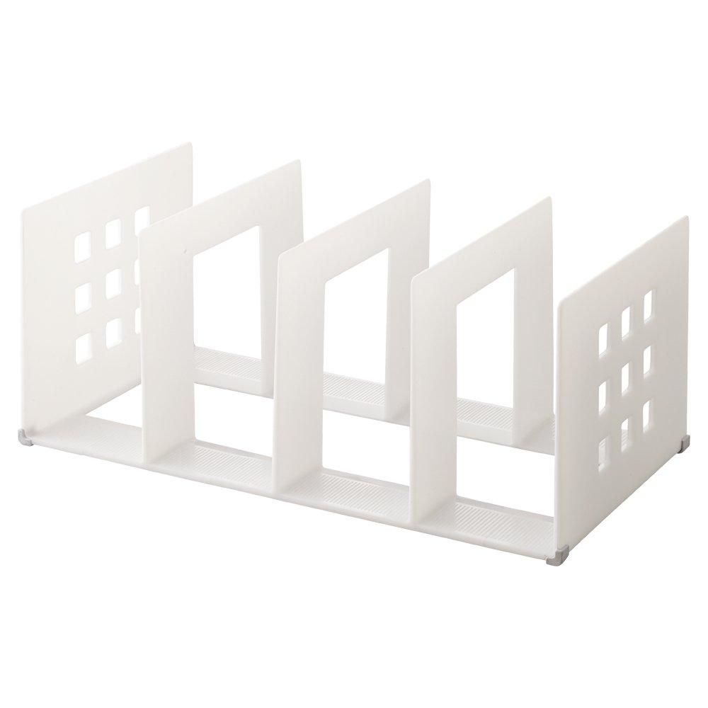 LIHIT LAB Partition 390mm width Milky Rack, (2L), White, A7322-1