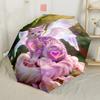 Waterfall Cat Roses Automatic Umbrella Folding Umbrella with 8 Ribs Foldable Design for Outdoor Daily Use Fashionable Accessory Stylish Gift Women
