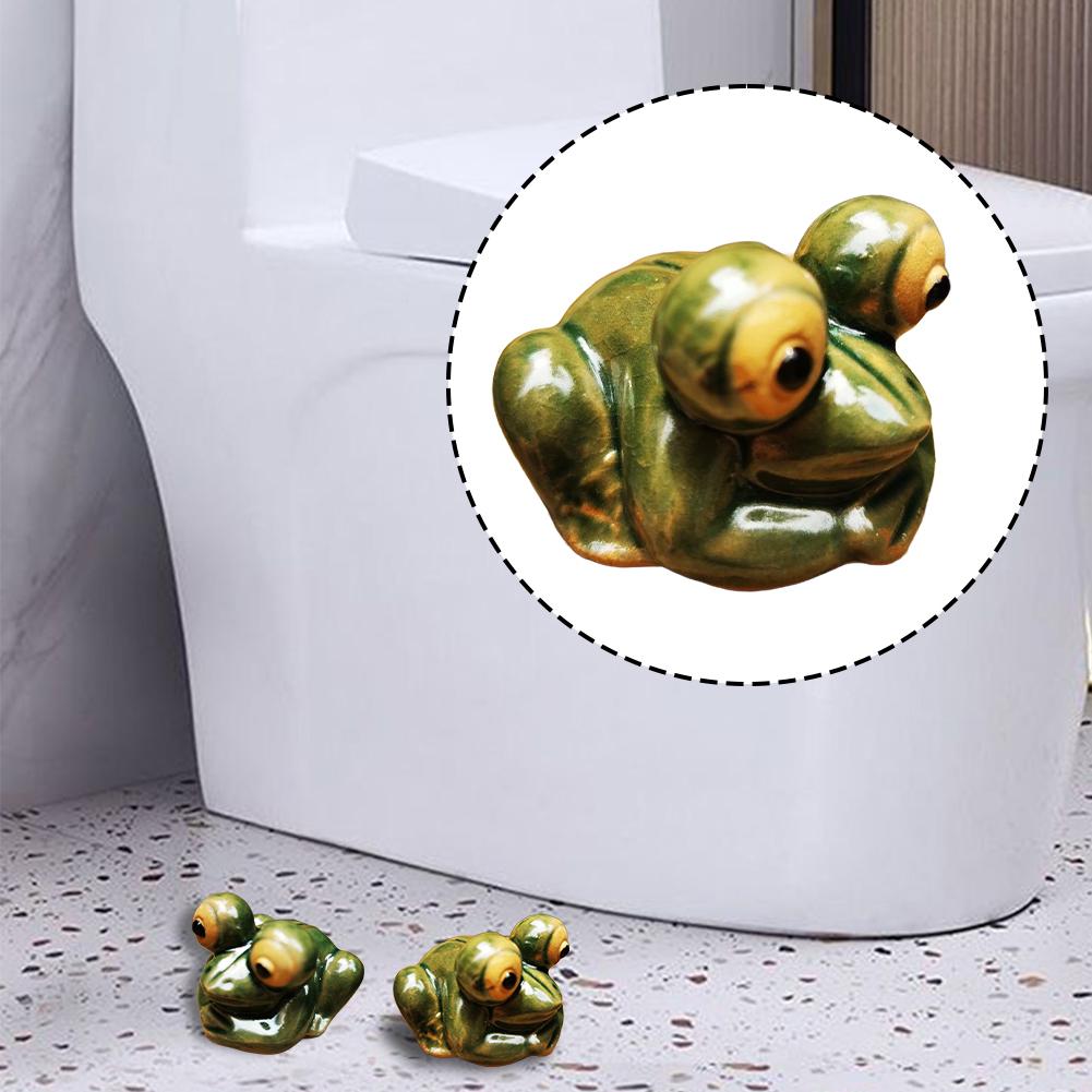 2026 New Ceramic Frog Toilet Bolt Covers Decorative Animal Toilet Bolt Caps For Bathroom Decor Fun Toilet Hardware Easy Install