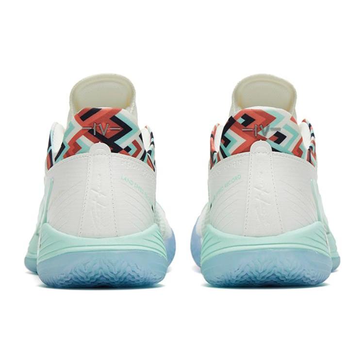 New Anta Lighthearted 4 Crazy 4 Dragon Rising Anti Slip Wear Resistant Low Top Basketball Shoes Men's White Mint Green 112321113-7