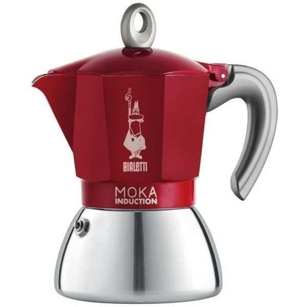 BIALETTI Cafetière Italienne Moka Induction 4 Tasses - Rouge