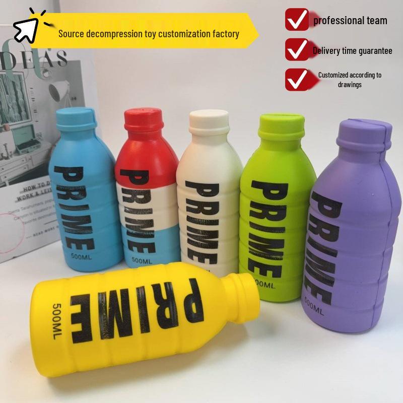 Creative PU Mineral Water Bottle Squeeze Decompression Toy