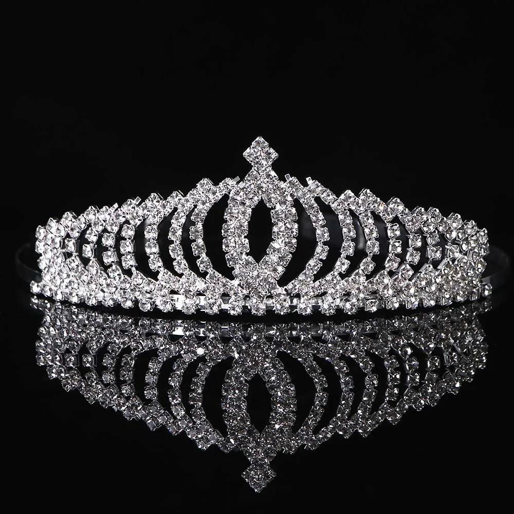 

1 Pc Vintage Headwear Green/Red Rose Crystal Crown Elegant Hairband Tiara Bridal Party Jewelry Wedding Hair Accessories