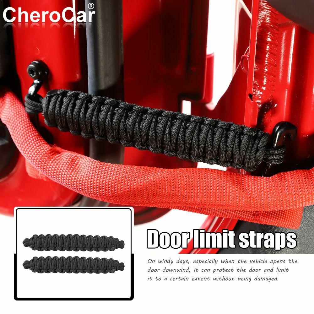 Door Limiting Straps for Jeep Wrangler CJ YJ TJ JK JKU 550 Pound Paracord 96-21