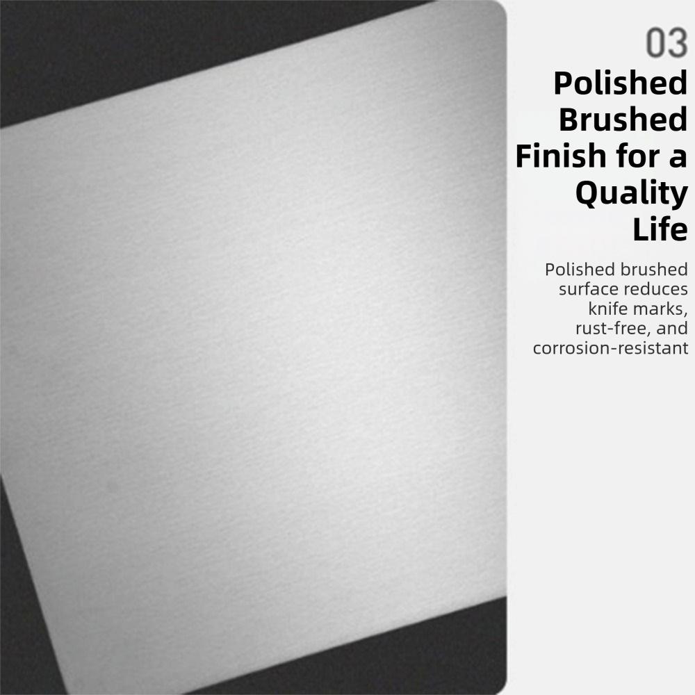 Stainless Steel Double Sides Cutting Board Easy To Clean Chopping Board Vegetable Cutting