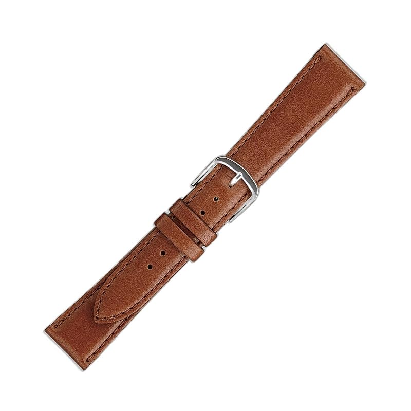 

[Eikou] maruman watch band Cow (calf) made in Japan tea 18mm N-82/S 04595