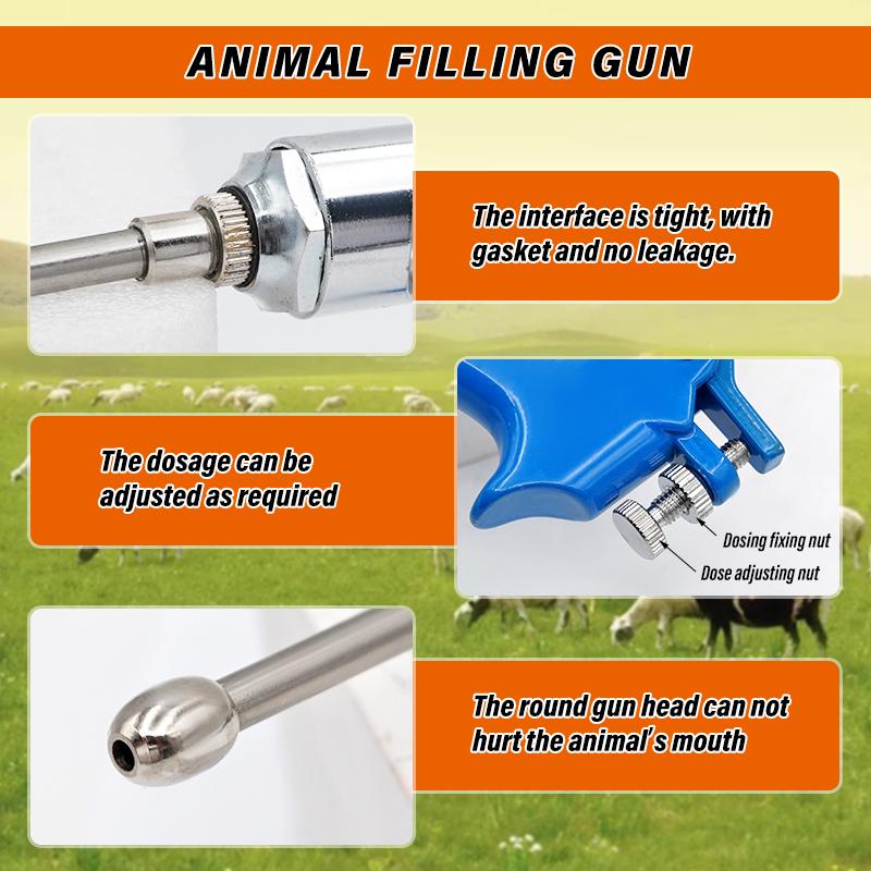 Verterinary Continuous Medicine Feeding Syringe for Gun Cow Pig Goat for Livestock Medicine Drenching Gun 5/10/20/30ml