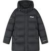 Official 2023 Winter New Long Down Jacket Casual Fashion Warm Hooded Coat Men Outerwear Black F11M349911F-BK