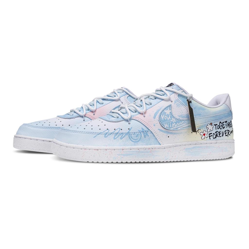Nike Court Vision 1 Slip Resistant Low top Skateboard Shoes Men's Blue DH2987-101(Team1105-)