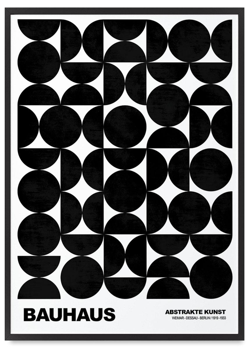 

Plakat czarno biały bauhaus 21x30 cm