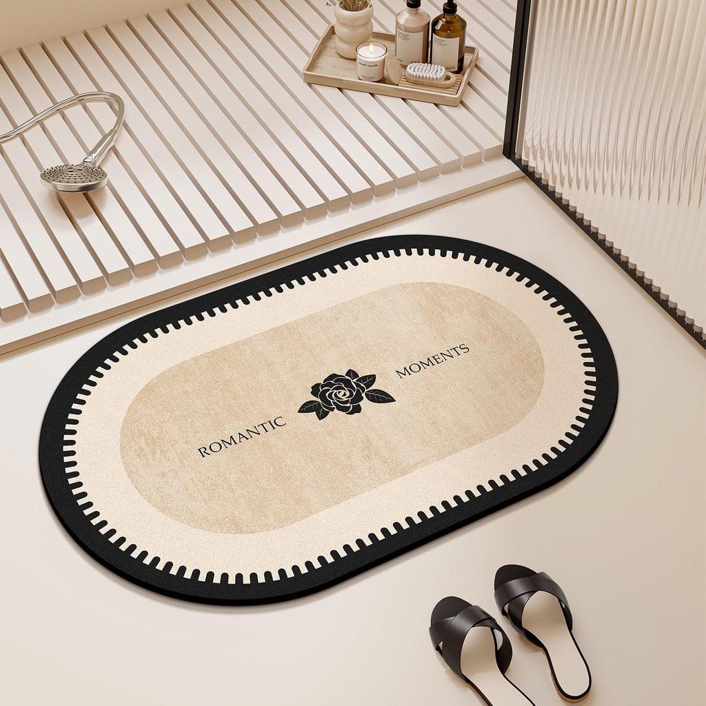 Cartoon Non-slip Absorbent Bathroom Mat - Stain-Resistant, Easy-Clean, Quick-Dry Carpet for Household Toilets and Doors