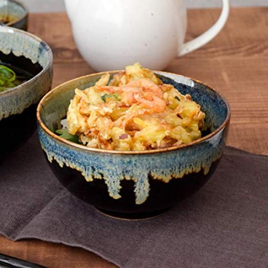 Tableware East Donburi Okonomi-don (Small) Tenmoku Shiranagashi Japanese Tableware