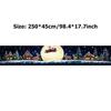 Santa Pattern Home Garden Outdoor Decoration Supplies 250*45cm Christmas Banner Background Patio Scene Layout Props Party Decors
