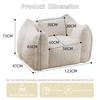 Giant Bean Bag Chair with pillow, Comfy Large Bean Bag Chairs for Adults and Kids, Faux Fur Floor Sofa for Living Room Bedroom Apartment, Beige