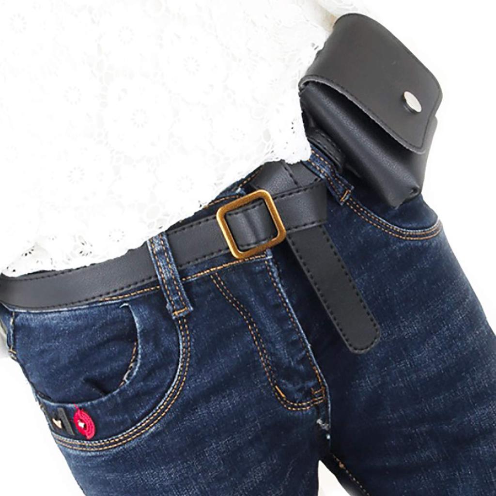 WHITE FANG Taillen-Mini-Tasche Beutel Leder mit Abnehmbar Stilvoll und Niedlich für BT260 (Weißer Reißzahn) Gürtel, Damen, (04 Kamel)