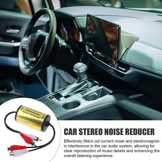 Yousheng Car Audio Noise Filter Remove Engine Whine And Static Car Audio Hum Eliminator Sound Quality Enhancer for Car Stereo Systems