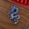 Unique Dragon Shaped Brooch Stylish Alloy Breastpin Traditional Chinese Zodiacs Style Breastpin Gift for Women Girls