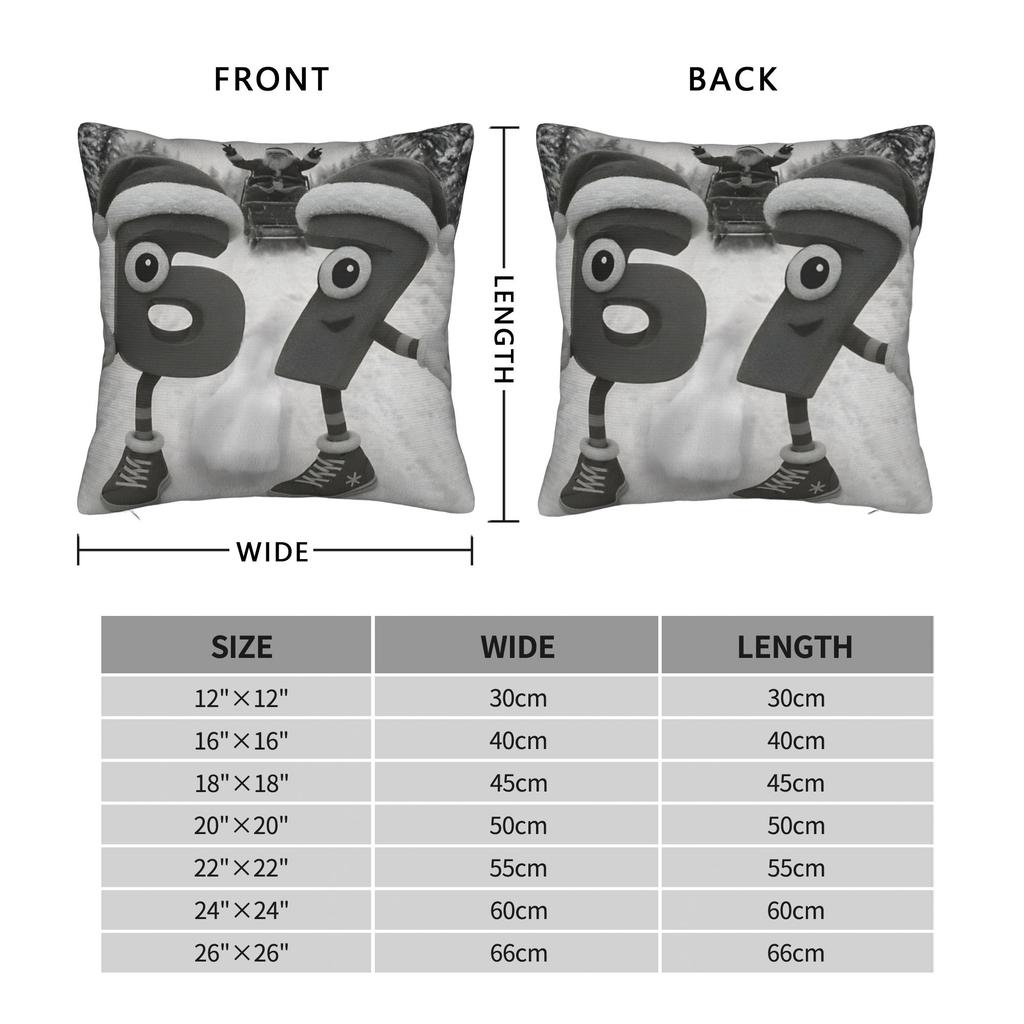 Decorative Pillow Cover 67 Six Seven 6-7 Funny Meme Italian Brainrot  Merch Home Throw Pillow Case Cover Zippered Multiple Sizes