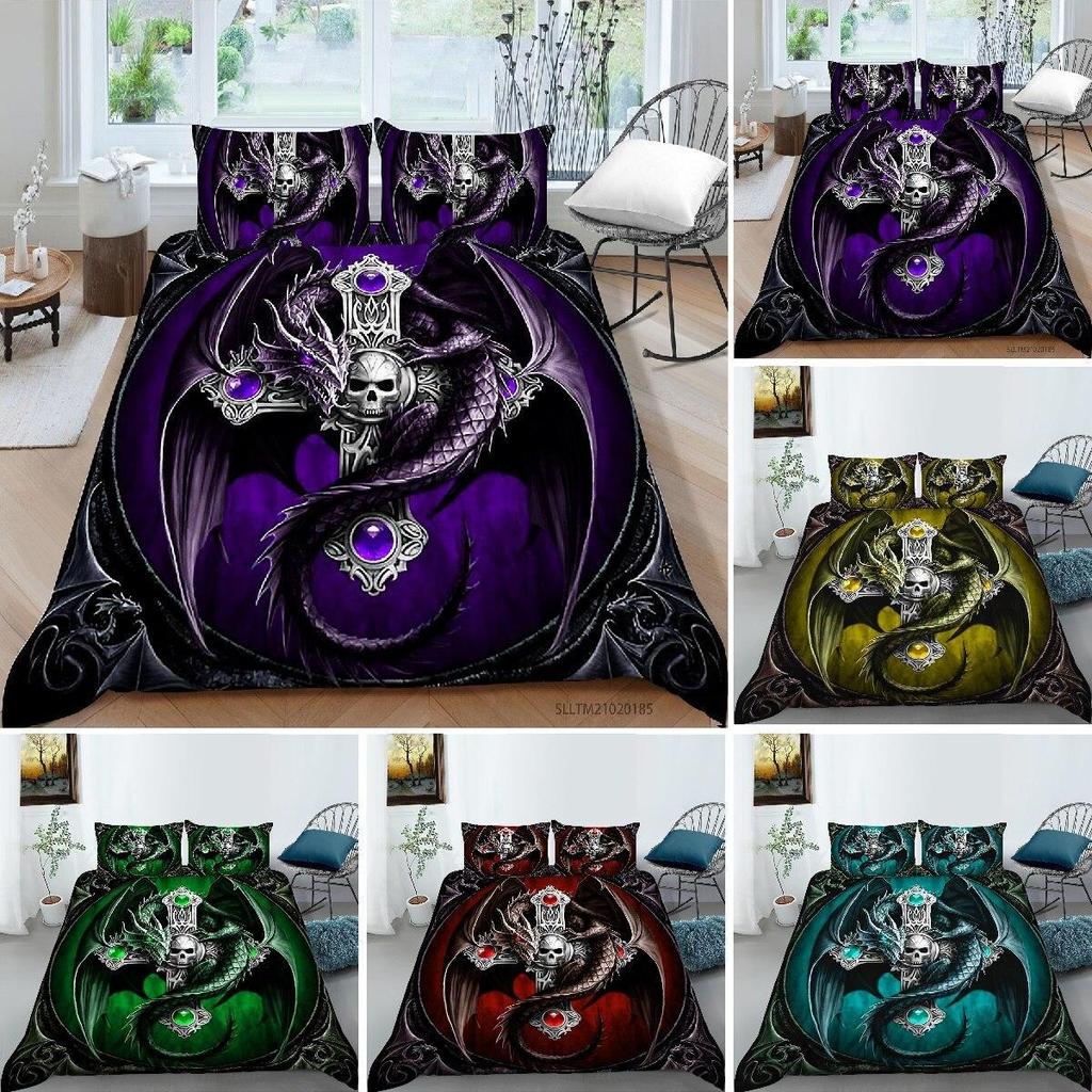 Three-Piece Quilt Cover 3D Digital Printing Sheets, Bedding, Home Textiles